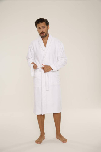 735 Bata de hombre Manuele De Lafense - blanco