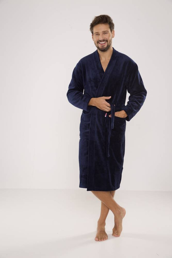 391 Albornoz de hombre Hugo De lafense - azul marino