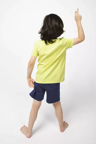 Remek Pijama de manga corta para niño, pantalón Moda Italiana - verde