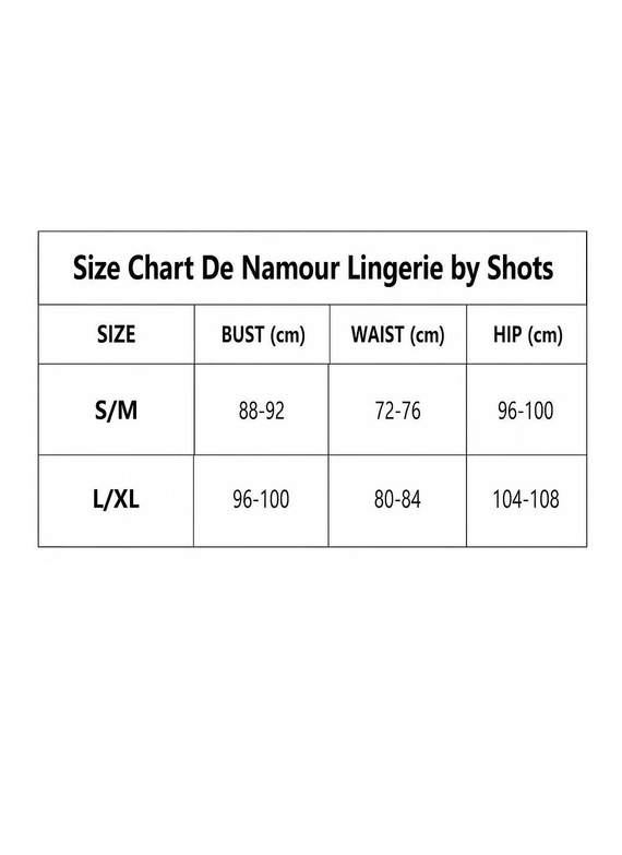 SHOTS De Namour babydoll negro de encaje y tul DEN113 con bragas