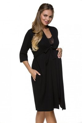 3131 Albornoz de señora Lupoline - negro