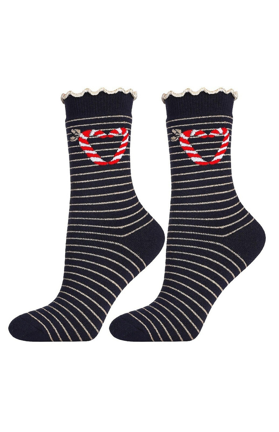 Calcetines de Navidad Moraj CSL300-092 - calcetines de algodón, suaves, de lúrex y de rizo