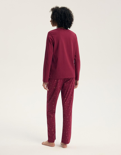 Pijama de mujer 43698 Delanie Henderson crema - algodón, manga larga, corte elegante