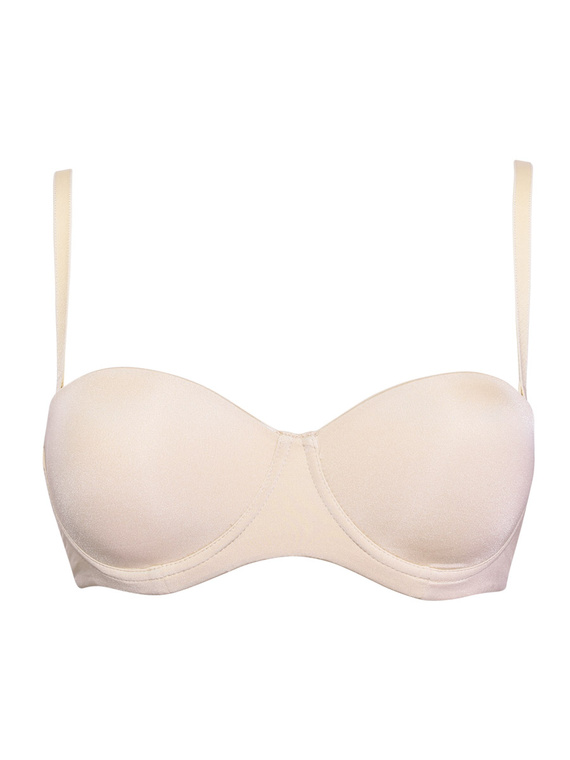 2550 Sujetador bandeau - acolchado, liso, con tirantes amovibles Sielei beige