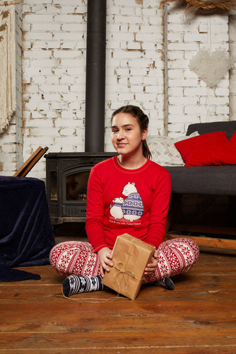 Arktyka Pijama niño Moda Italiana - rojo/estampado