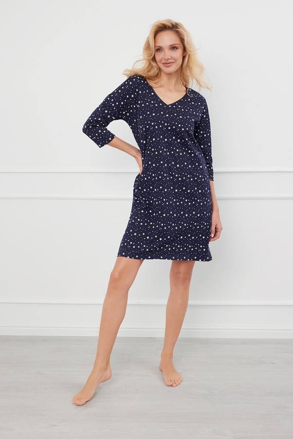 Camisón Libra, manga 3/4 Moda Italiana - estampado