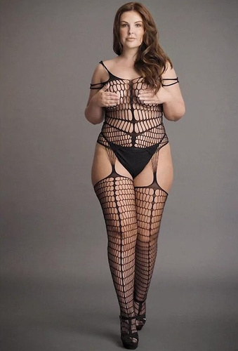 Bodystocking DES021 Le Désir plus size body sensual de malla