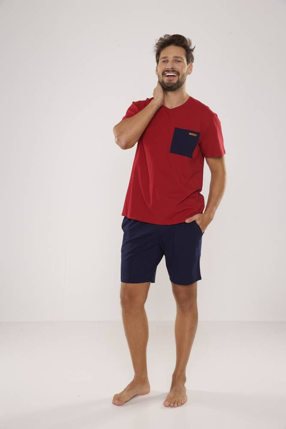 646 Kevin Pijama de hombre De Lafense - granate