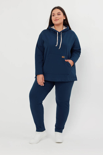 Lagos Sudadera con capucha Mujer Moda Italiana - denim