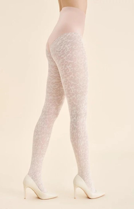1235 Medias Perse Gabriella ecru- ornamento 60 den, tecnología 3D