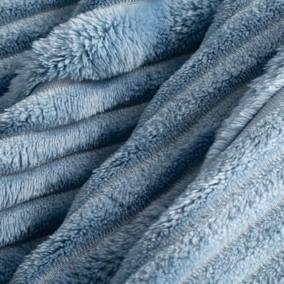 Manta cubrecama Nina 220x200 flano 3D suave Eurofirany 300 GSM azul