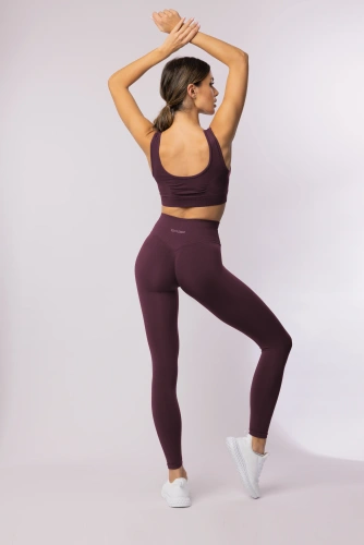 Leggings de mujer SPAIO Flex Innergy 2.0 plum - sin costuras, soporte de recuperación