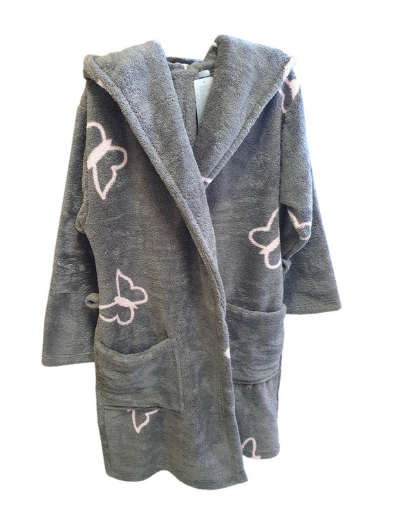 672 Albornoz corto de mujer Butterflies Forex - gris