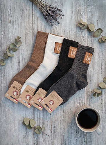 Calcetines de mujer Soxlandia 3044 wz.13 WIK Cachemir 95% cálidos de invierno - negro