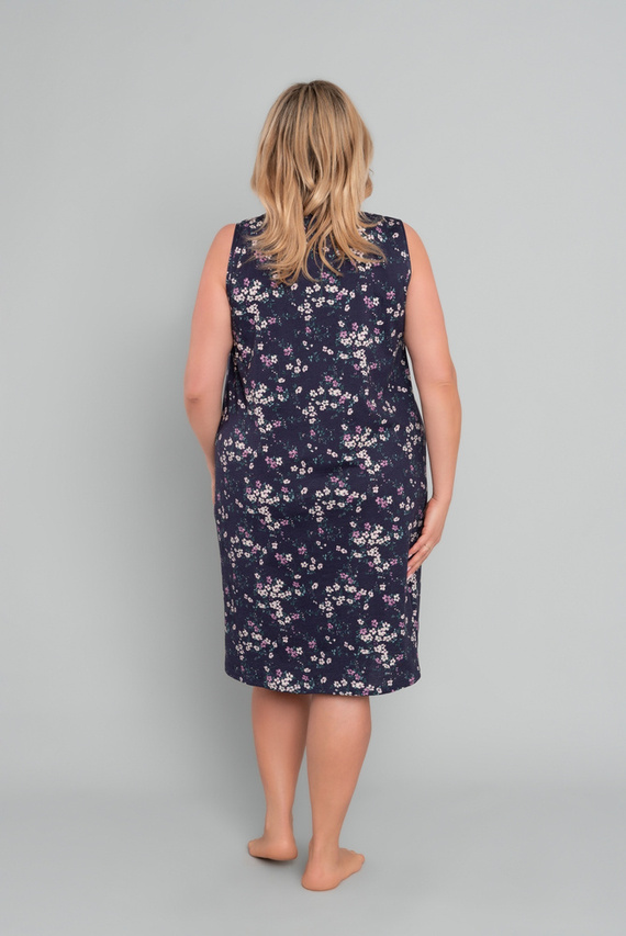 Camisón y chemise de lactancia Evita, tirantes anchos Moda Italiana - estampado