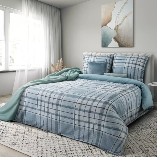 Eurofirany SPRING 95 ropa de cama 100% satén algodón cuadros Oeko-Tex