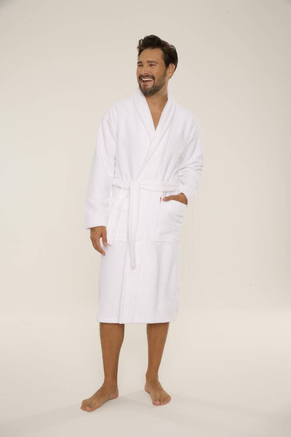 735 Bata de hombre Manuele De Lafense - blanco