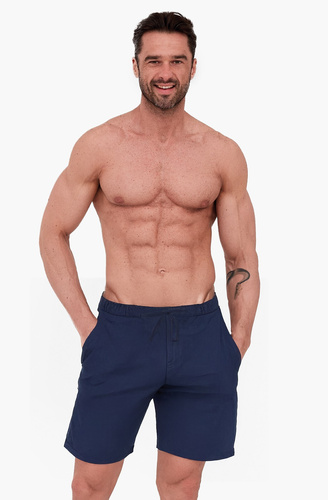 883/01 Pantalón corto de pijama Cornette para hombre | 100% algodón, bolsillos, botones
