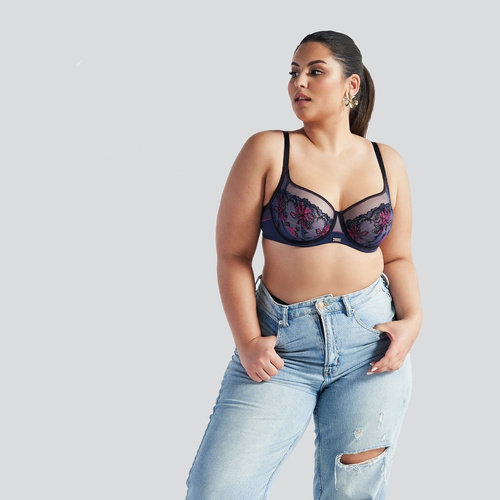 2120 Sujetador suave Ava - azul marino