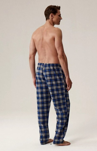 NMB -045 Gris atlántico - pantalón de pijama hombre de franela a cuadros