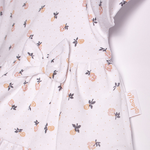 Nicol 220159 body vestido bebé niña algodón floral con volantes