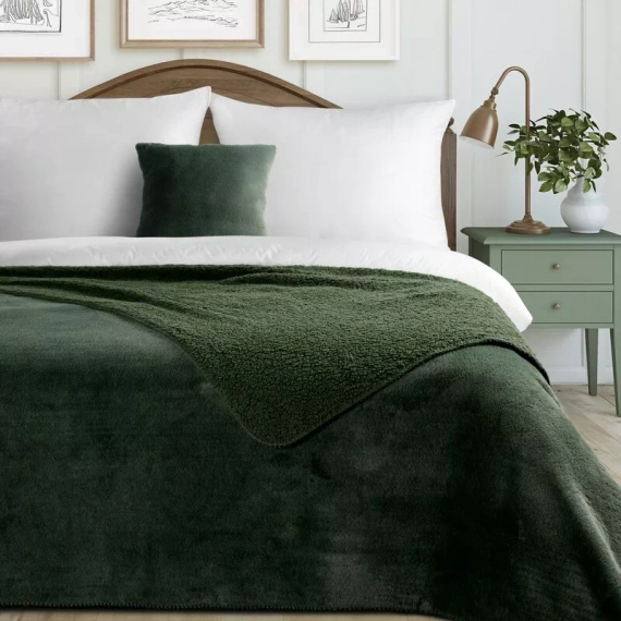 Nórdico decorativo Nina Eurofirany oliva 170x210 suave de piel sintética 240 g/m²