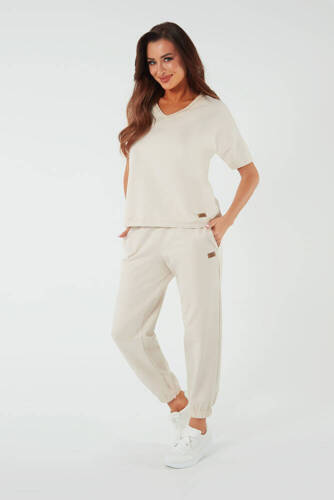 Madri Pantalones Mujer Moda Italiana - beige