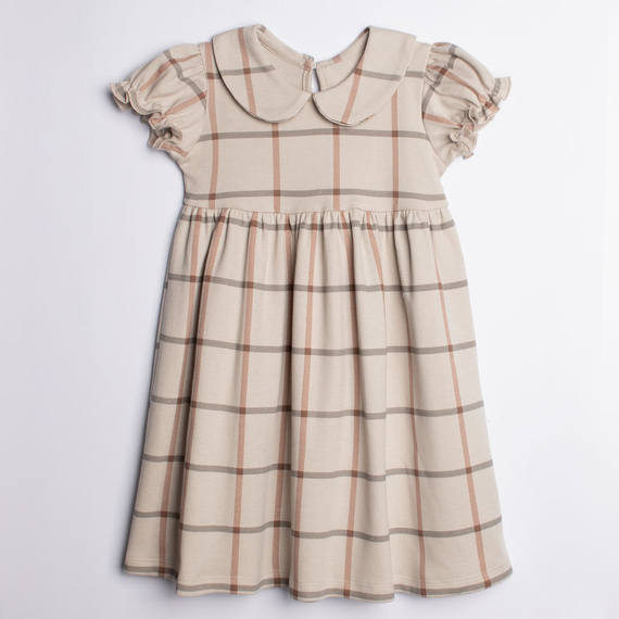 221167 Kiku Nicol elegante vestido de algodón a cuadros para niña