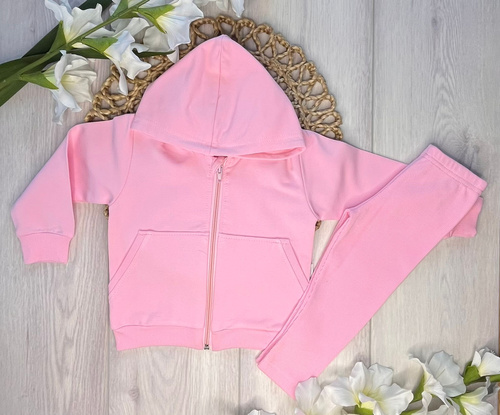 Mamatti DR2154 chándal niña - conjunto rosa oscuro con capucha