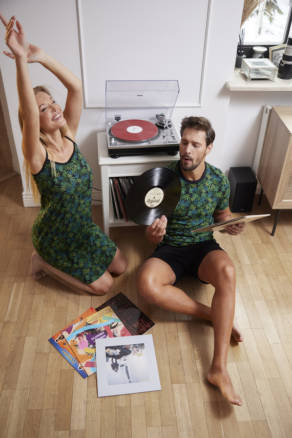 Camisón Chill, tirante estrecho Moda Italiana - estampado