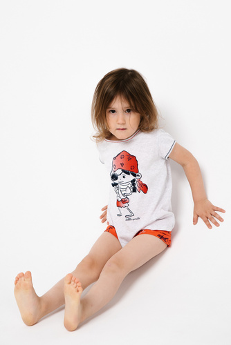 Marina Pijama de niña Moda Italiana - light melange