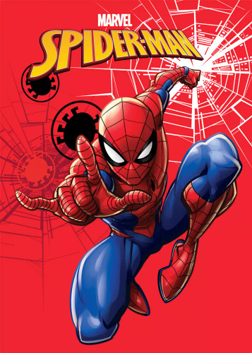 Manta polar Spiderman Faro - roja, 220 g/m², suave y ligera