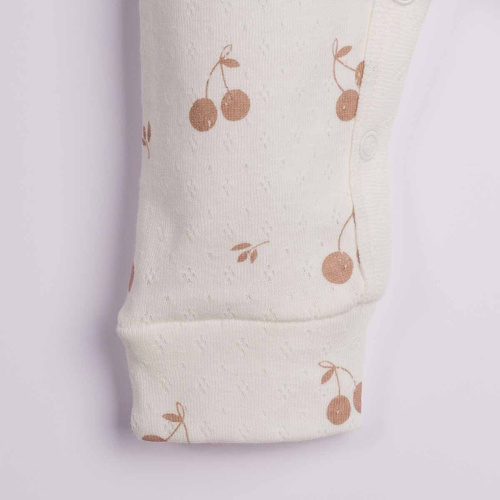 224021 Nicol Pijama para bebé 100% algodón calado cerezas crema