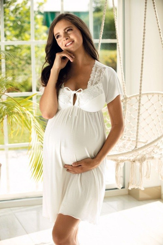 3012 Camisón para el embarazo y la lactancia Lupoline - negro