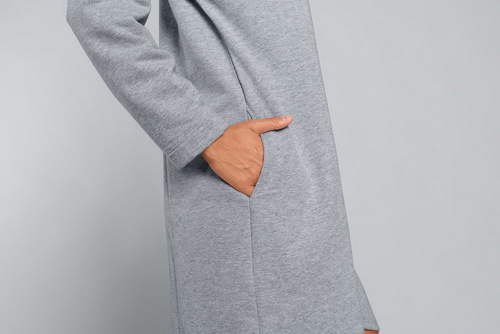 Grafi Bata de mujer con cremallera Italian Fashion- melange