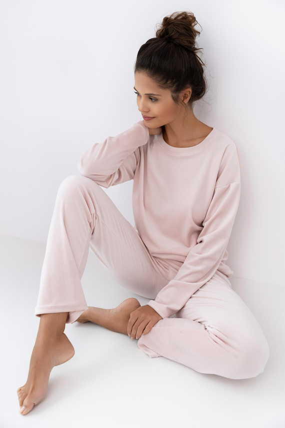 Pijama Harmony Velour Homewear Sensis - Producción polaca, manga larga y pantalón