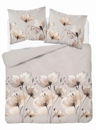 5492 B Detexpol Satin Stories cappuccino | 100% algodón, tejido satinado, cremallera, papel de regalo