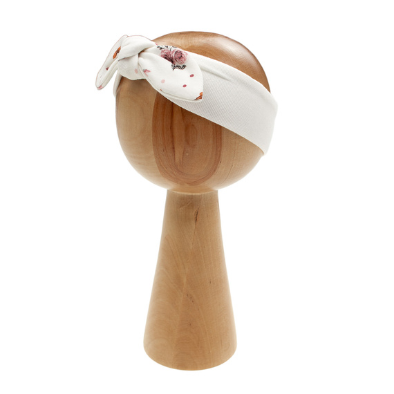 216065 Diadema Lala Nicol - algodón crema con gran lazo