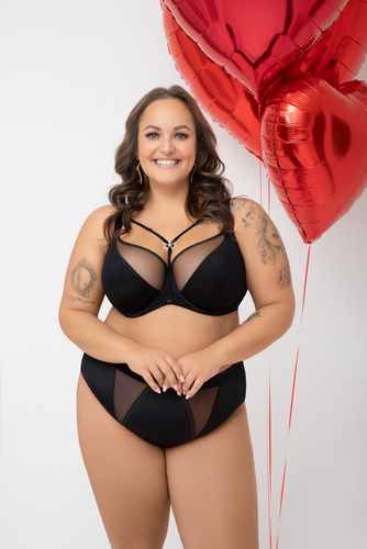 G002 Sujetador suave Lilu Gorsenia negro - elevación fuerte, busto grande