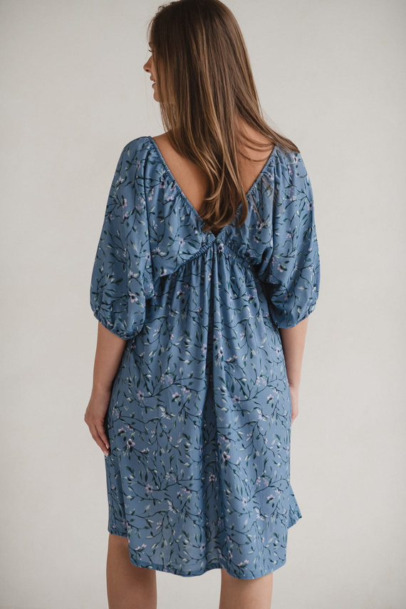 Milk Sun Vestido para el embarazo y la lactancia Milk&Love Vestido floral azul