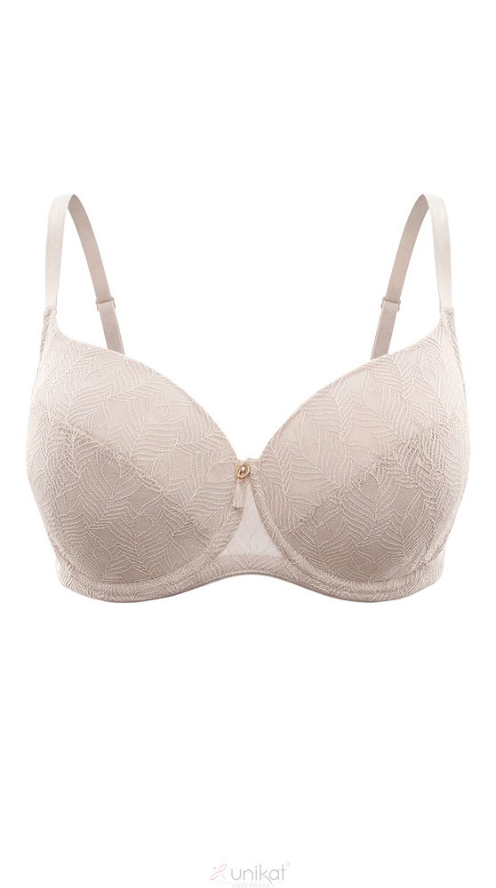 Unikat Clea Full Cup sujetador beige con aros y encaje, con copa rígida