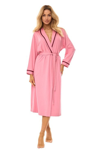 2506 Bata larga de señora de viscosa L&L rosa - ligera y transpirable