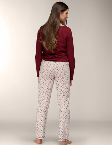 Mademoiselle Sommeil Winter Bloom pijama de mujer CC0141 rododendro-algodón, manga larga, diseño floral