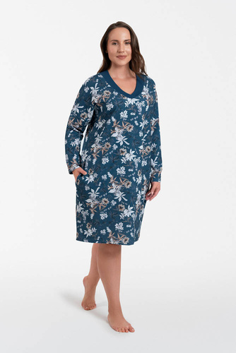 Nikjana damas túnica de manga larga Moda Italiana - impresión