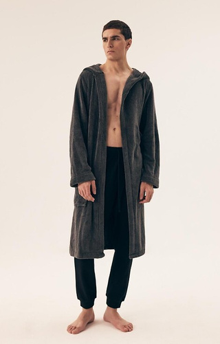 43012 Albornoz con capucha para hombre Mild Henderson - cálido y suave