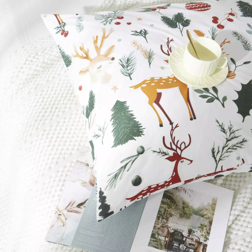 Bosque de Navidad Ropa de cama de Navidad de microsatina blanca I25 Spod Igły i Nitki - suave, lisa y duradera