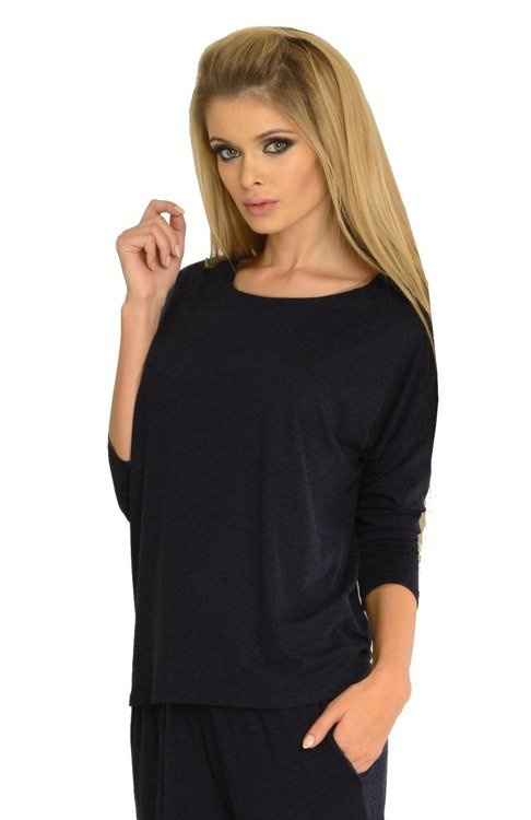 305 Paula Traje de pijama para mujer - azul marino