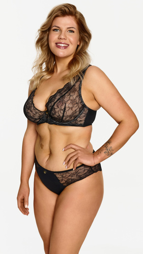 2608 Sujetador Lupoline - bralette de encaje negro con aros