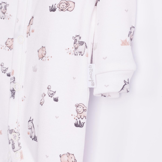 228032 Nicol FARMA Pijama enterizo para bebé 100% algodón sin pies animales