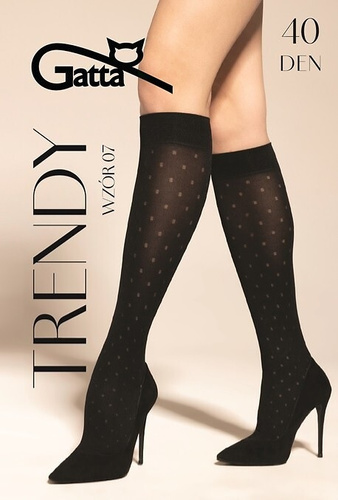 Medias hasta la rodilla para mujer Gatta Trendy wz.07 40 DEN negro sin compresión